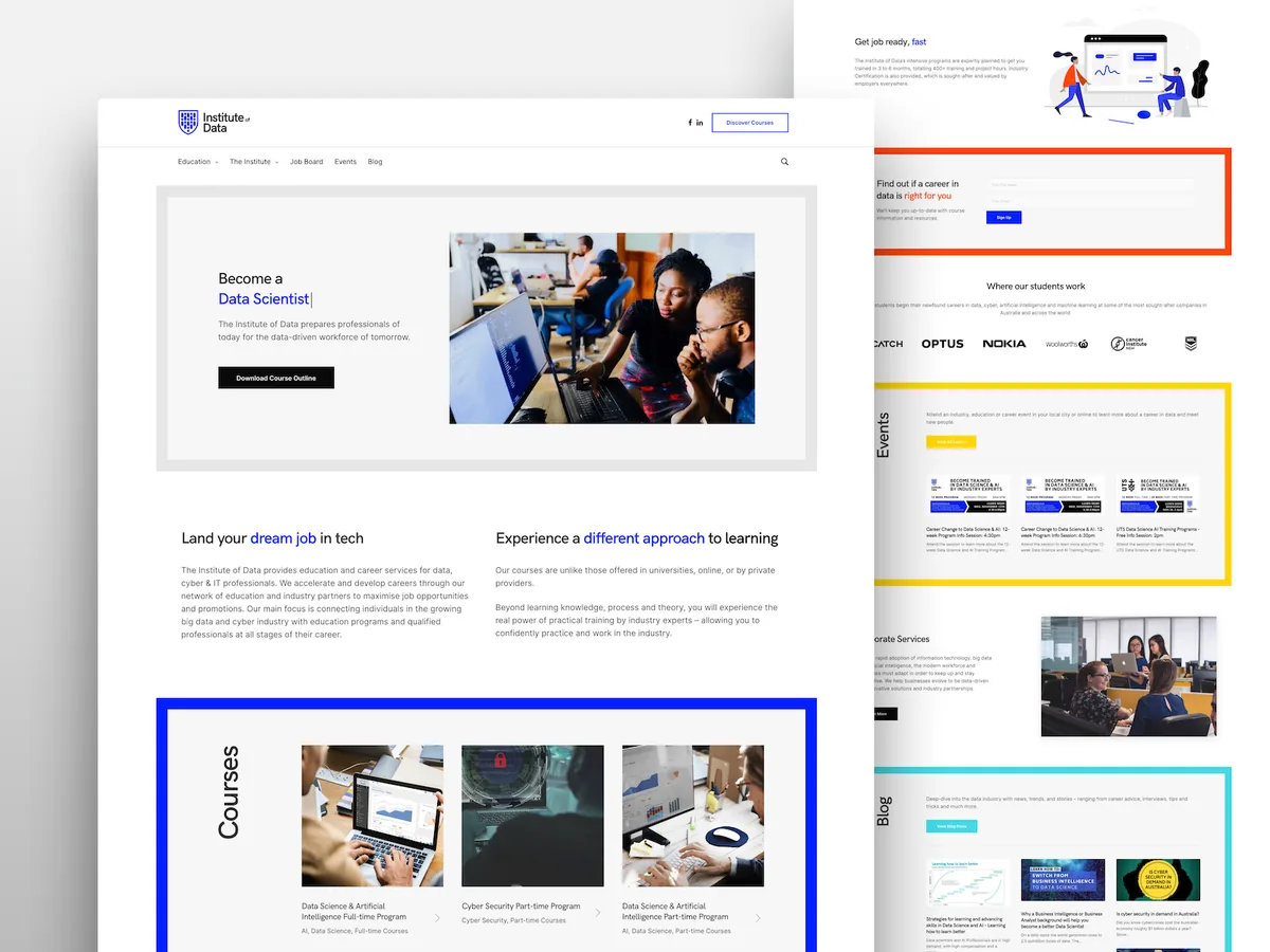 Institute of Data home page