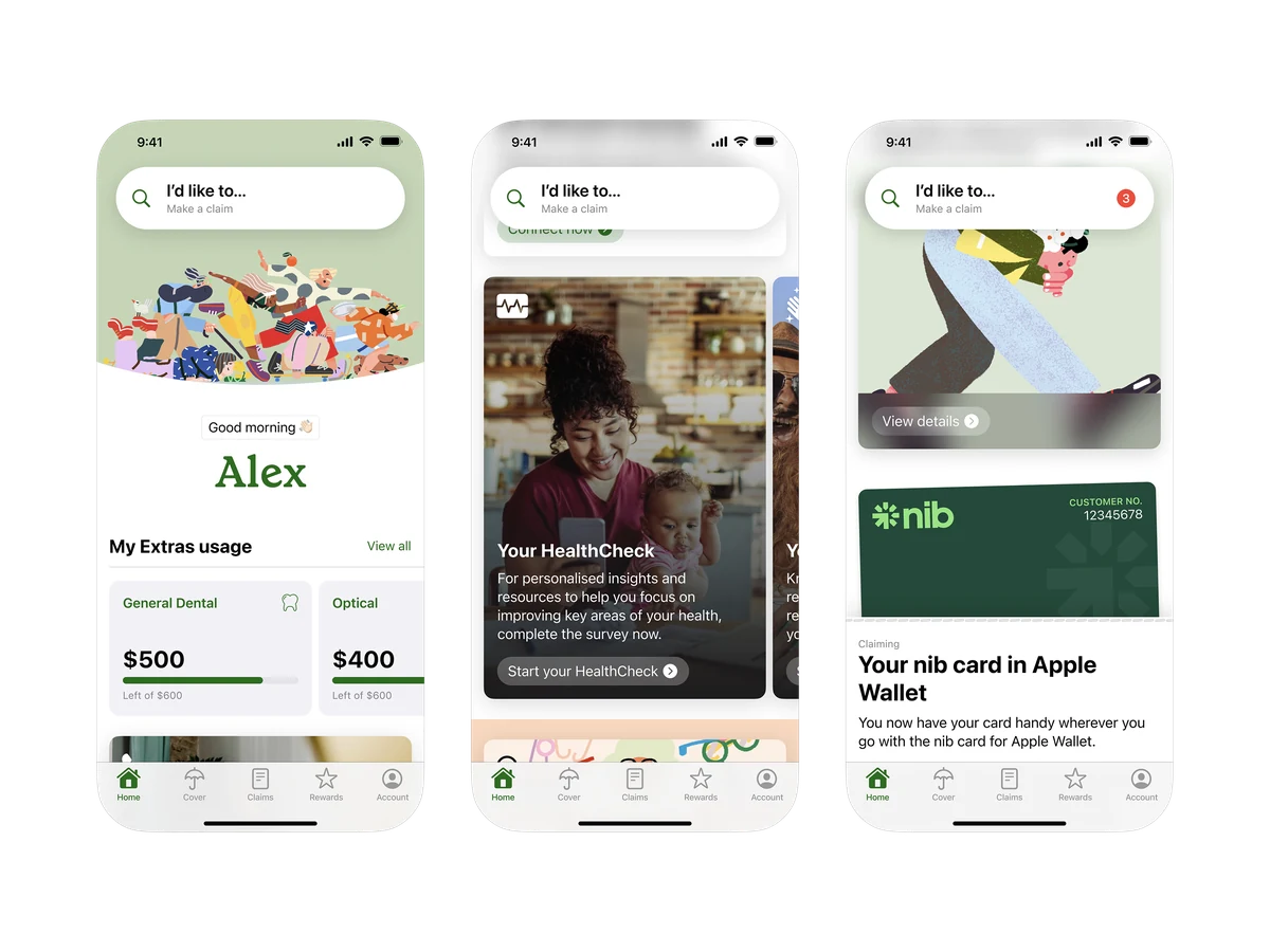 nib home screens