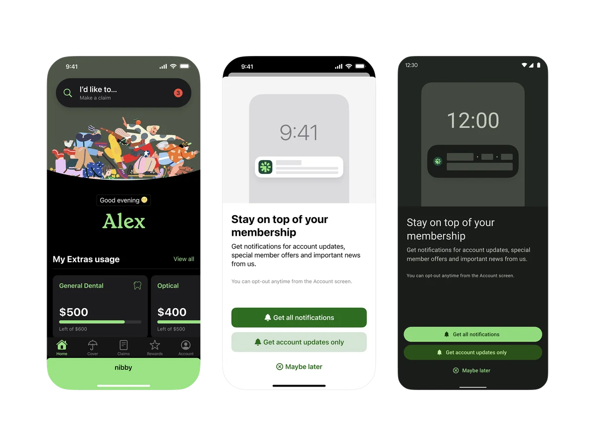 nib home with nibby chat and notification opt-in