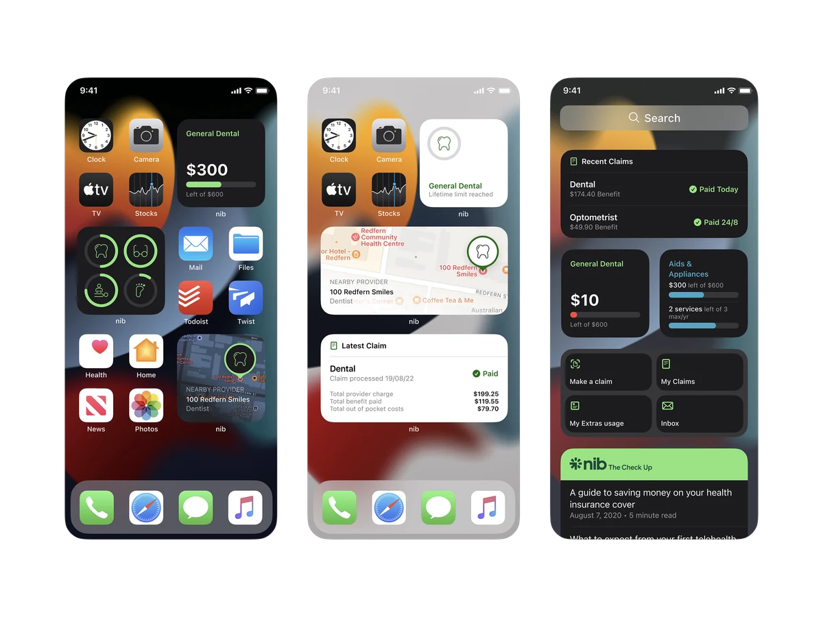 nib iOS widgets